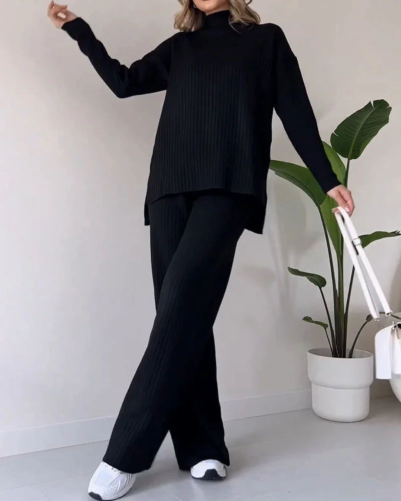 Eva™ - Set de două piese casual cu fente elegant