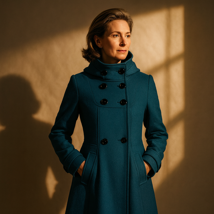 Claire – Palton Elegant de Damă cu Croi Lejer din Bumbac și Poliester